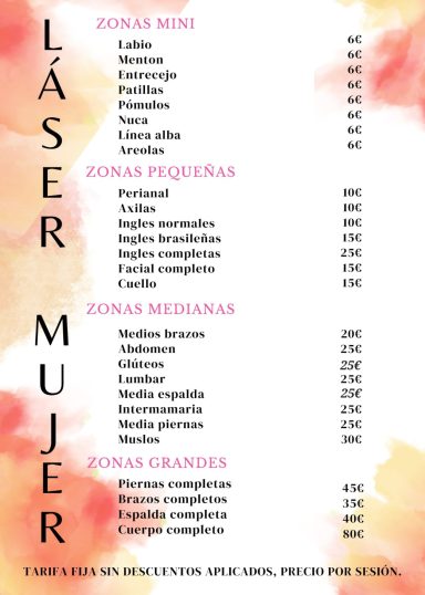 Precio Láser Mujeres